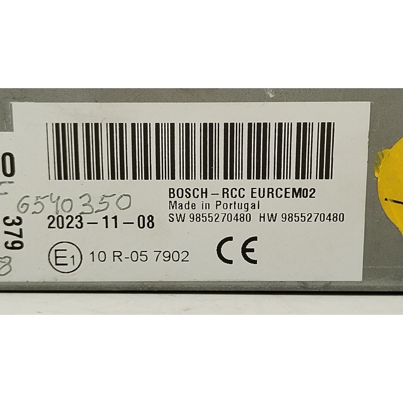 Recambio de sistema audio / radio cd para peugeot traveller autobús (v_) 2.0 bluehdi 145 referencia OEM IAM 9855270480  