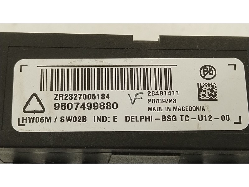 Recambio de modulo electronico para peugeot traveller autobús (v_) 2.0 bluehdi 145 referencia OEM IAM 9807499880  