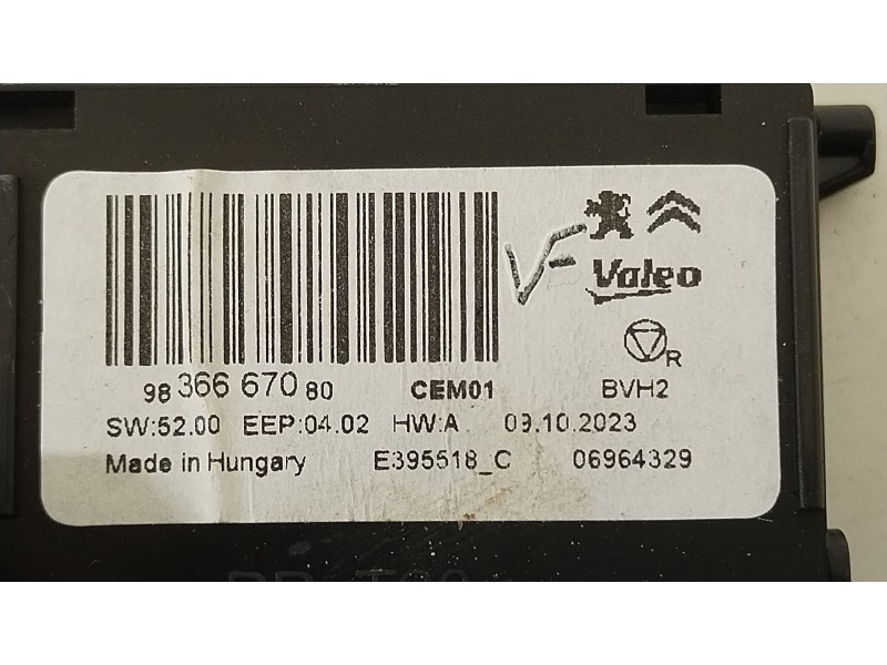 Recambio de modulo electronico para peugeot traveller autobús (v_) 2.0 bluehdi 145 referencia OEM IAM 9836667080  