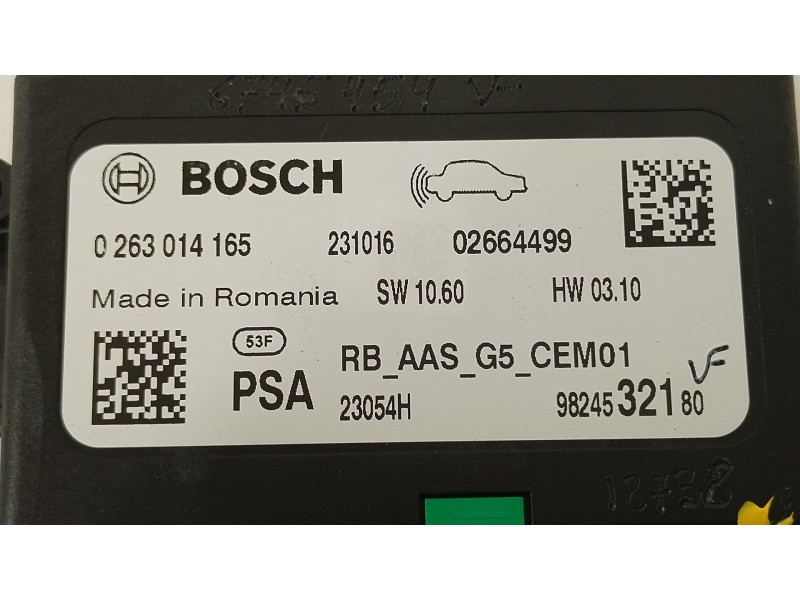 Recambio de modulo electronico para peugeot traveller autobús (v_) 2.0 bluehdi 145 referencia OEM IAM 9824532180  