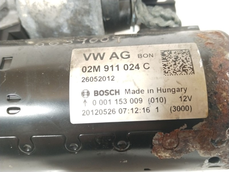 Recambio de motor arranque para volkswagen passat b7 (362) 2.0 tdi referencia OEM IAM 02M911024C 0001153009 