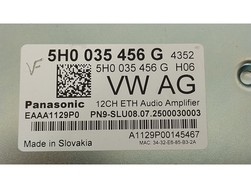 Recambio de amplificador para cupra formentor (km7, kmp) 2.0 tsi 4drive referencia OEM IAM 5H0035456G  