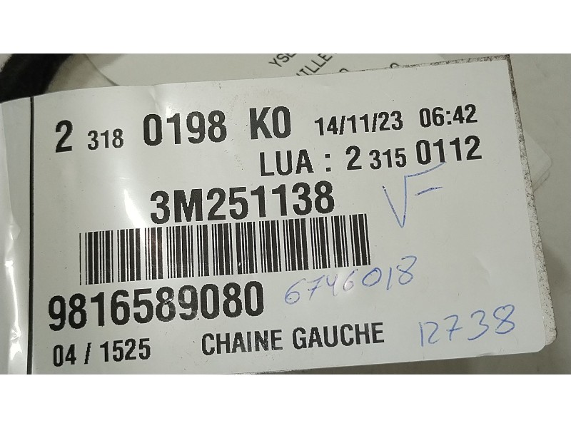 Recambio de cable para peugeot traveller autobús (v_) 2.0 bluehdi 145 referencia OEM IAM 9816589080  