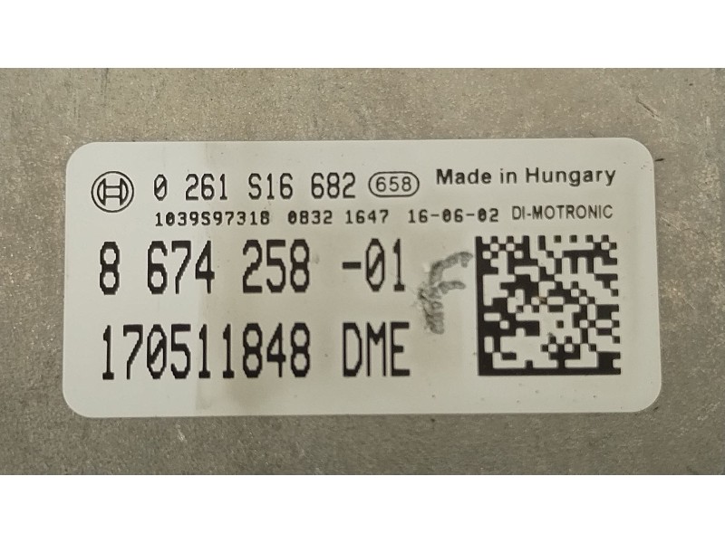 Recambio de centralita motor uce para mini mini (f55) cooper referencia OEM IAM 867425801 8674258 0261S16682