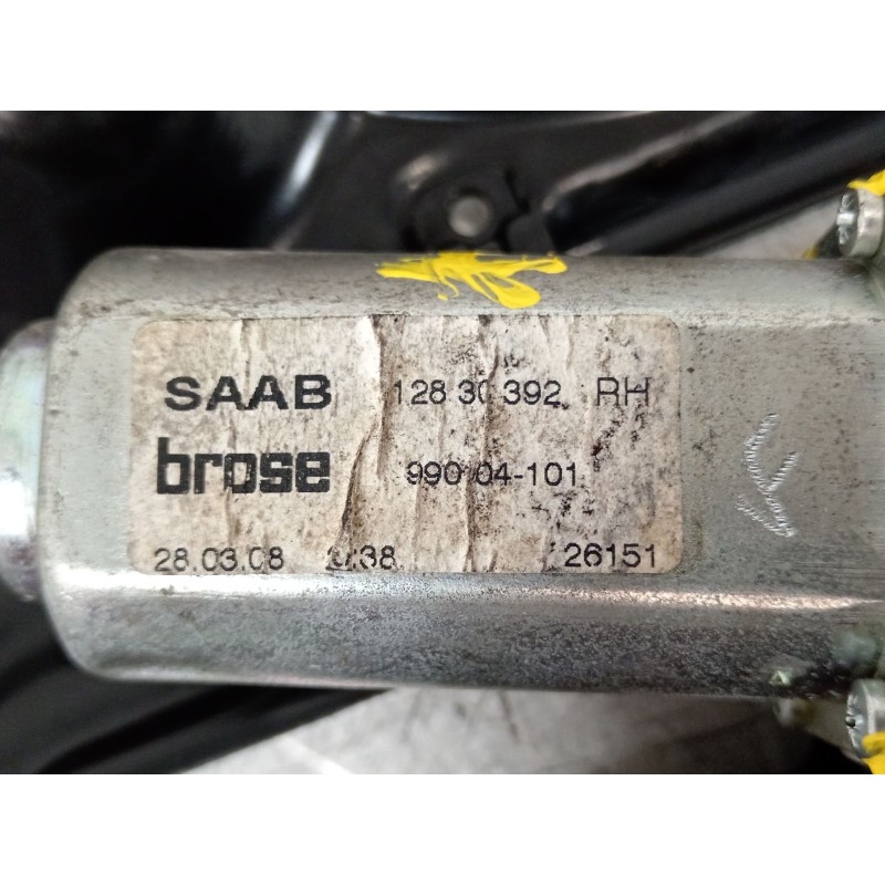 Recambio de elevalunas trasero derecho para saab 9-3 descapotable (ys3f) 1.9 tid referencia OEM IAM 12830392 99004101 
