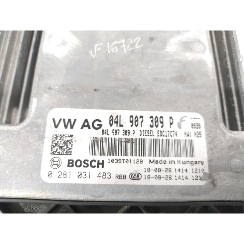 Recambio de centralita motor uce para volkswagen tiguan (ad1, ax1) 2.0 tdi referencia OEM IAM 04L907309P 0281031483 
