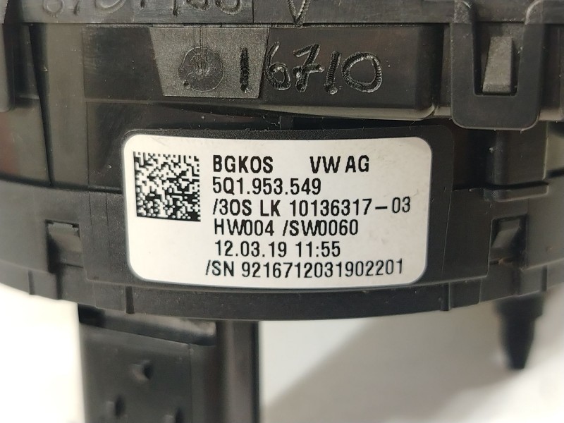 Recambio de anillo airbag para seat leon st (5f8) 1.5 tsi referencia OEM IAM 5Q1953549D  