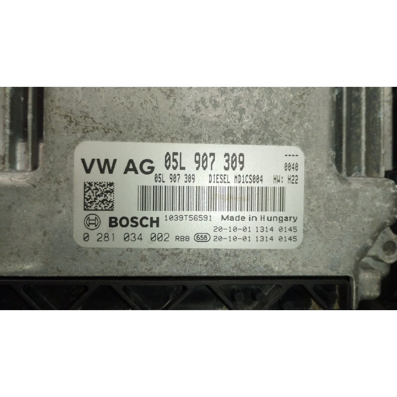 Recambio de centralita motor uce para audi q5 (fyb, fyg) 2.0 tdi referencia OEM IAM 05L907309 0281034002 