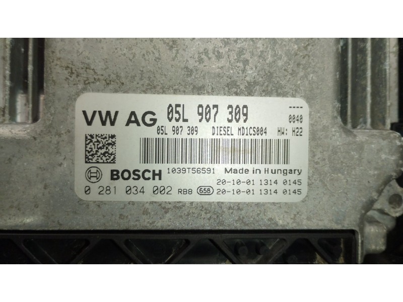 Recambio de centralita motor uce para audi q5 (fyb, fyg) 2.0 tdi referencia OEM IAM 05L907309 0281034002 