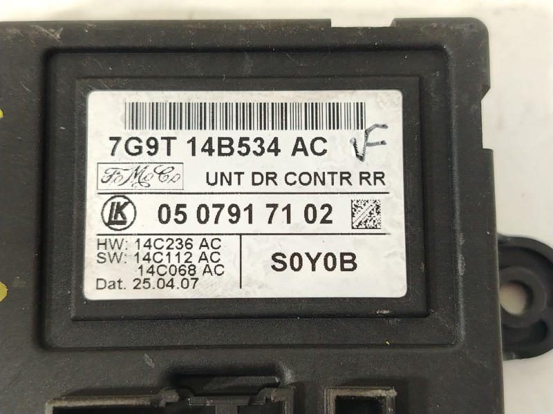 Recambio de modulo confort para ford mondeo iv (ba7) 2.0 tdci referencia OEM IAM 7G9T14B534AC 0507917102 