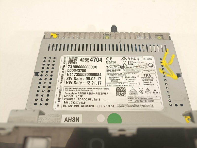 Recambio de sistema audio / radio cd para opel corsa e selective referencia OEM IAM 42554704  
