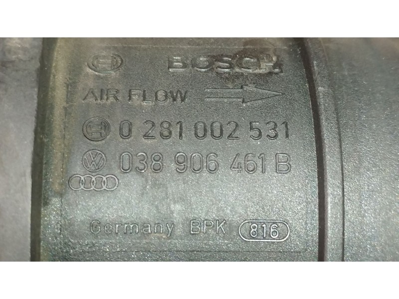Recambio de caudalimetro para volkswagen touran (1t1, 1t2) 1.9 tdi referencia OEM IAM 038906461B 0281002531 