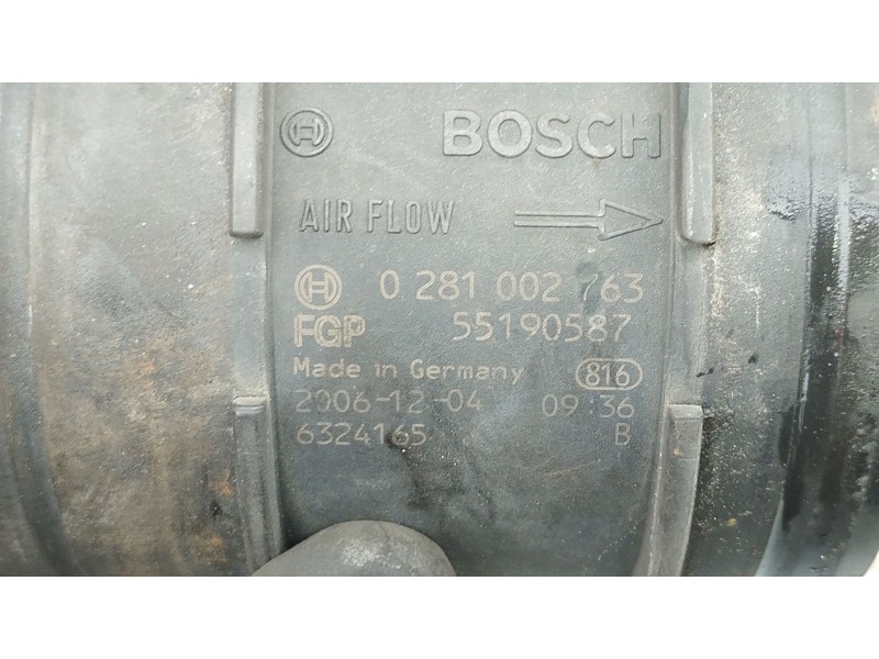 Recambio de caudalimetro para fiat ducato furgoneta (250_) 120 multijet 2,3 d referencia OEM IAM 55190587 0281002763 6324165