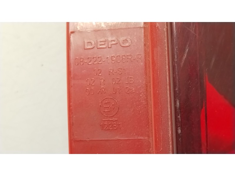 Recambio de piloto trasero derecho para chevrolet aveo / kalos hatchback (t200) 1.2 referencia OEM IAM 96540269 082221908R 