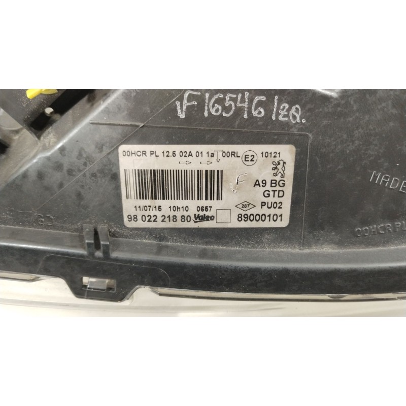 Recambio de faro izquierdo para peugeot 208 i (ca_, cc_) 1.2 vti 82 referencia OEM IAM 9802221880 89000101 