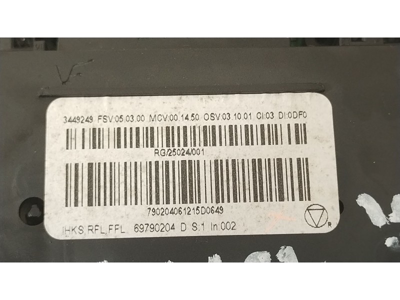 Recambio de mando climatizador para mini mini (r56) cooper referencia OEM IAM 69790204D 3449249 