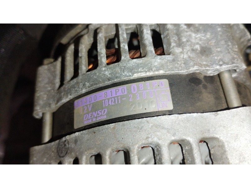 Recambio de alternador para suzuki jimny todo terreno, cerrada (a6g) 1.5 allgrip referencia OEM IAM 3140081P0 1042112300 