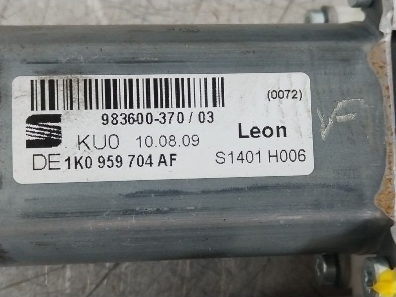 Recambio de elevalunas trasero derecho para seat leon (1p1) 2.0 tdi 16v referencia OEM IAM 1P0839462A 1K0959704AF 