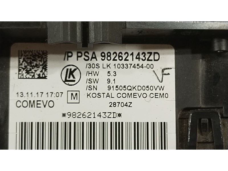 Recambio de mando luces para peugeot expert autobús (v_) 1.6 bluehdi 115 referencia OEM IAM 98262143ZD  