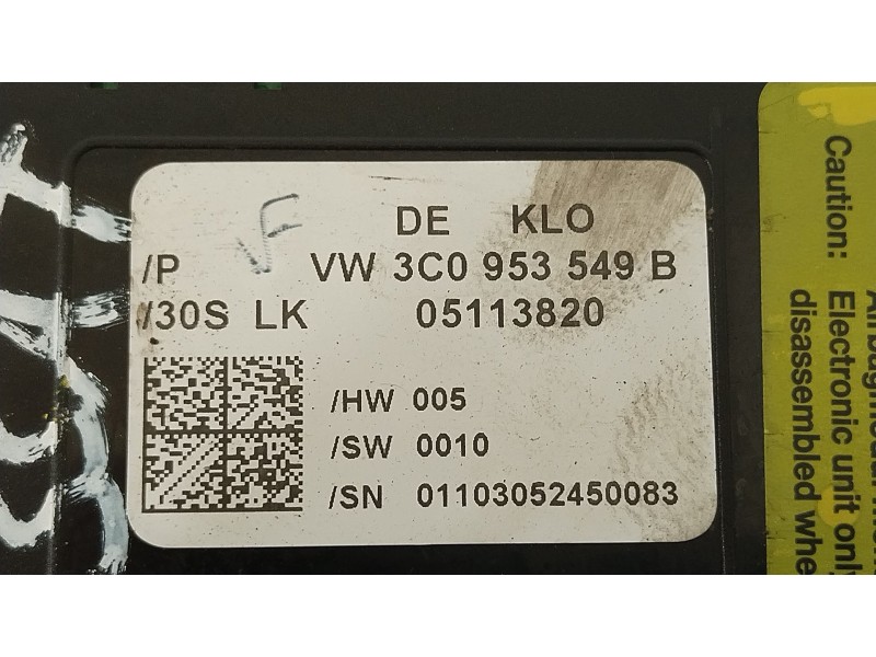 Recambio de modulo electronico para volkswagen passat berlina (3c2) advance referencia OEM IAM 3C0953549B 05113820 