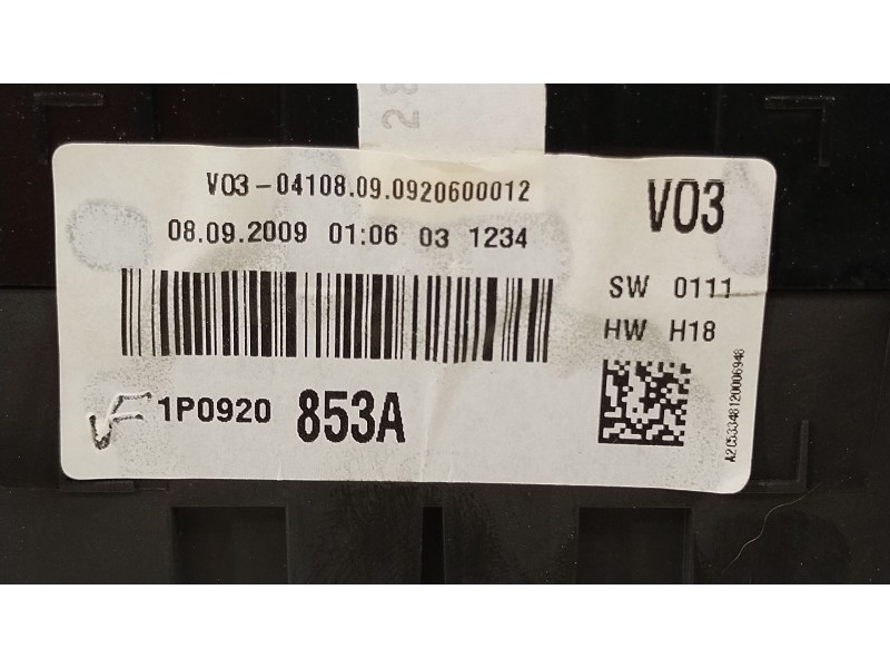 Recambio de cuadro instrumentos para seat leon (1p1) 2.0 tdi 16v referencia OEM IAM 1P0920853A A2C53348120 A2C53279951