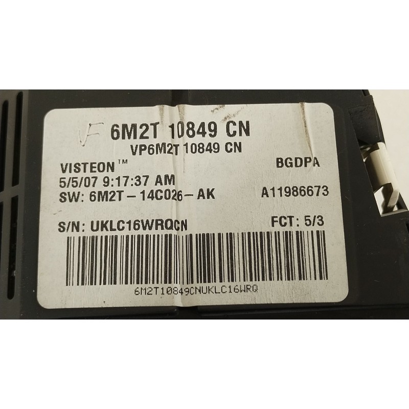 Recambio de cuadro instrumentos para ford mondeo iv (ba7) 2.0 tdci referencia OEM IAM 6M2T10849CN A11986673 VP6M2F10890A