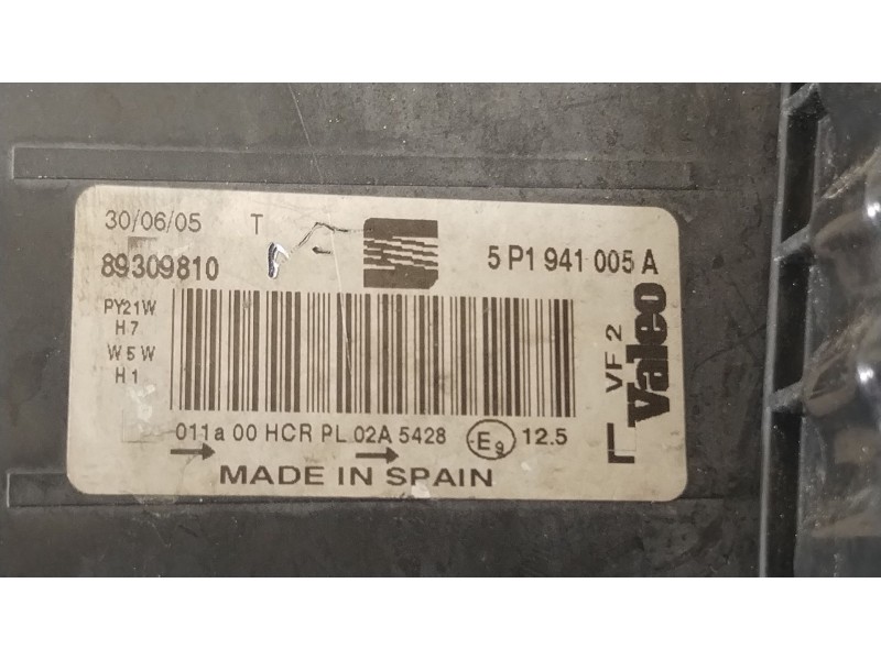 Recambio de faro izquierdo para seat leon (1p1) 2.0 tdi 16v referencia OEM IAM 5P1941005A 89309810 