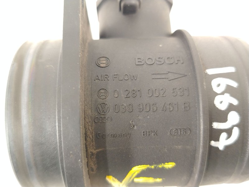 Recambio de caudalimetro para seat toledo iii (5p2) 1.9 tdi referencia OEM IAM 038906461B 0281002531 
