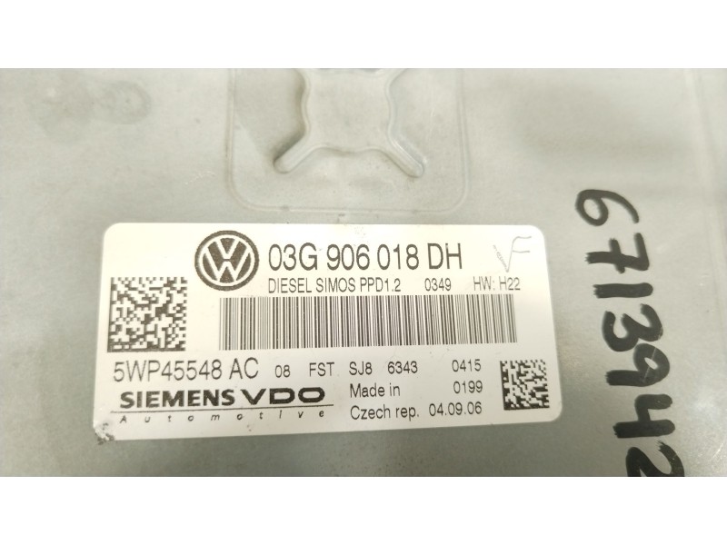Recambio de centralita motor uce para audi a3 (8p1) 2.0 tdi referencia OEM IAM 03G906018DH 5WP45548AC 