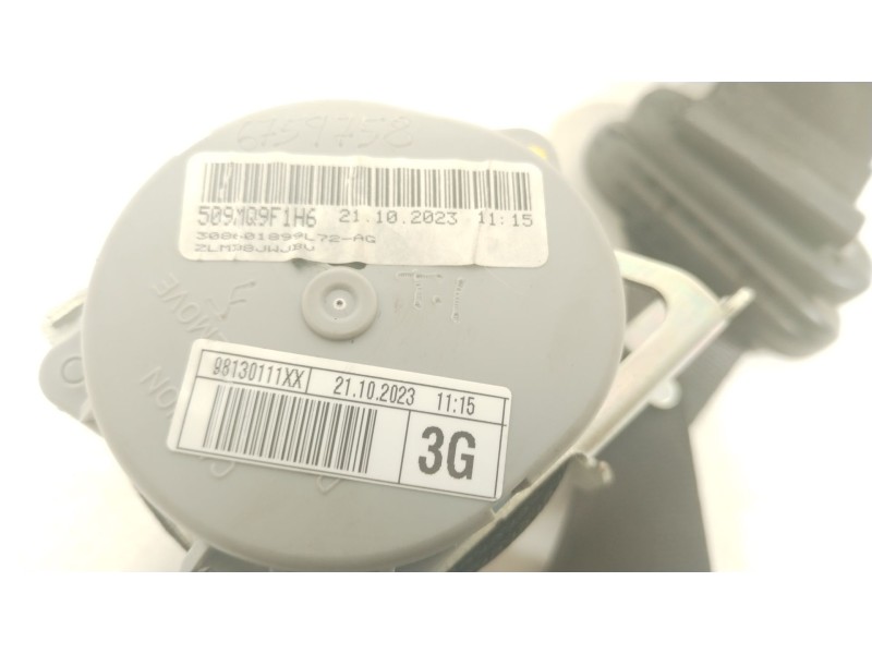 Recambio de cinturon seguridad trasero izquierdo para peugeot traveller autobús (v_) 2.0 bluehdi 145 referencia OEM IAM 98130111
