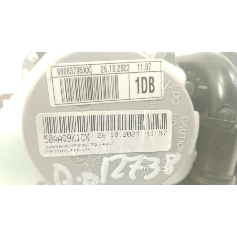 Recambio de cinturon seguridad delantero derecho para peugeot traveller autobús (v_) 2.0 bluehdi 145 referencia OEM IAM 98083795