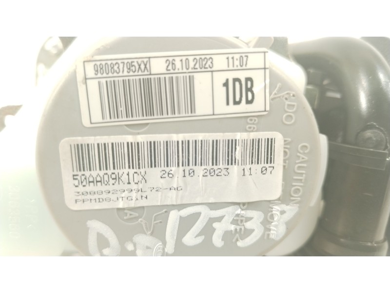 Recambio de cinturon seguridad delantero derecho para peugeot traveller autobús (v_) 2.0 bluehdi 145 referencia OEM IAM 98083795