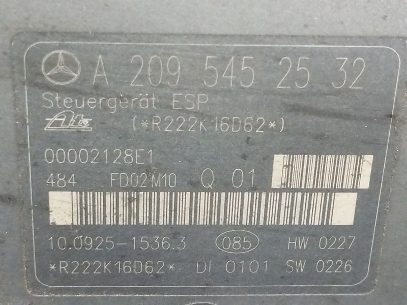 Recambio de abs para mercedes-benz clk (c209) clk 240 (209.361) referencia OEM IAM A2095452532  A2034310812