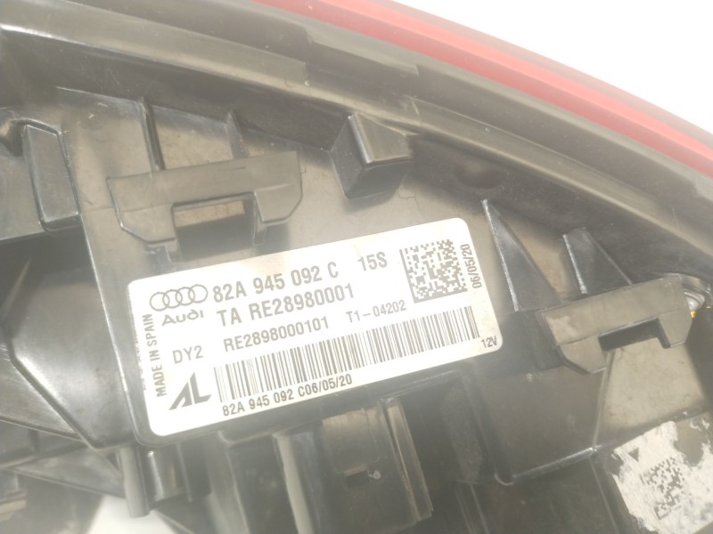 Recambio de piloto trasero derecho para audi a1 sportback (gba) 30 tfsi referencia OEM IAM 82A945092C  