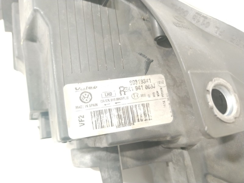 Recambio de faro derecho para volkswagen golf vi (5k1) 1.6 tdi referencia OEM IAM 5K1941006J 89319341 