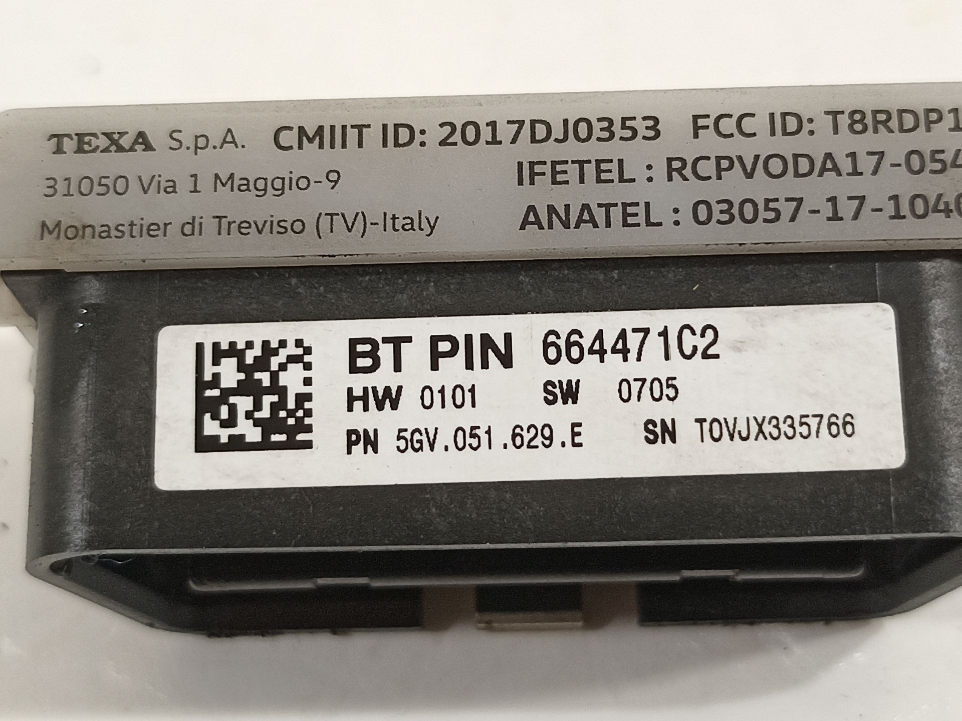 5GV051629E MODULO ELECTRONICO / 6283760 PARA VOLKSWAGEN POLO VI AW1, BZ1, AE1 - Imagen 2 de 8